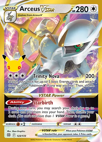 Arceus VSTAR 123/172 30th Classic Collection Pokémon card (Near Mint)