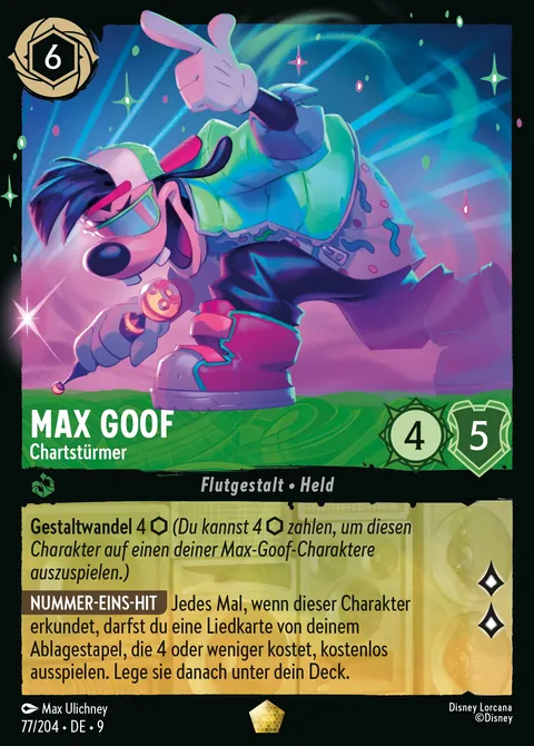Max Goof - Chartstürmer #077 Mythen Disney Lorcana-Karte (Near Mint)