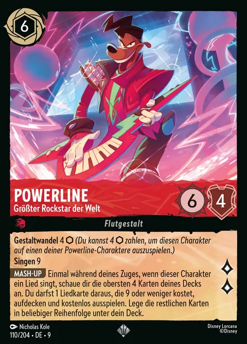 Powerline - Größter Rockstar der Welt #110 Mythen Disney Lorcana-Karte (Near Mint)