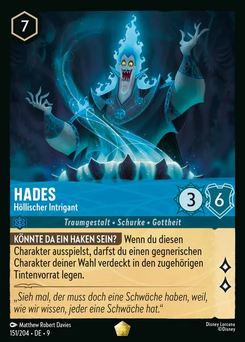 Hades - Höllischer Intrigant #151 Mythen Disney Lorcana-Karte (Near Mint)