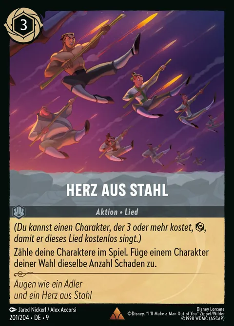Herz aus Stahl #201 Mythen Disney Lorcana-Karte (Near Mint)