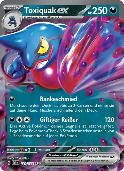 Toxiquak-ex 131/198 Karmesin & Purpur (SVI) Pokémon-Karte (Near Mint)