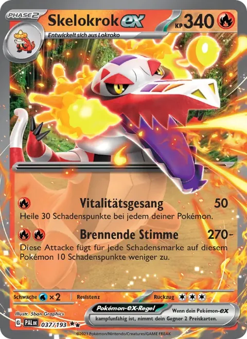 Skelokrok-ex 037/193 Entwicklungen in Paldea (PAL) Pokémon-Karte (Near Mint)