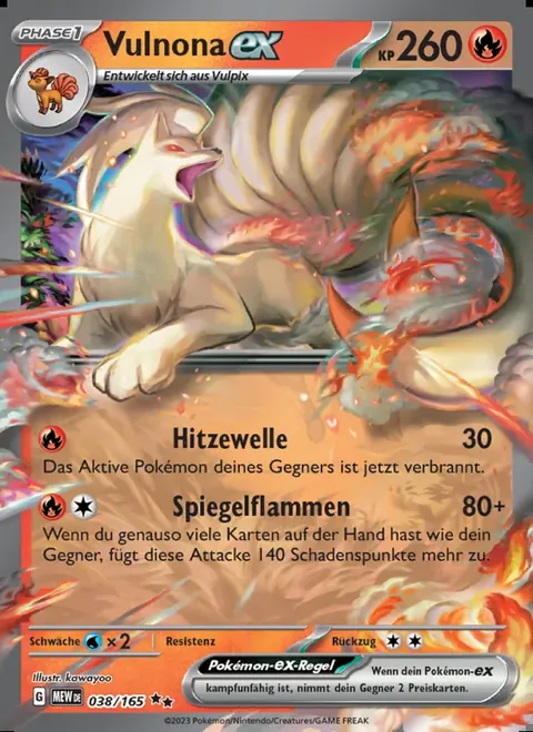 Vulnona-ex 038/165 151 (MEW) Pokémon-Karte (Near Mint)