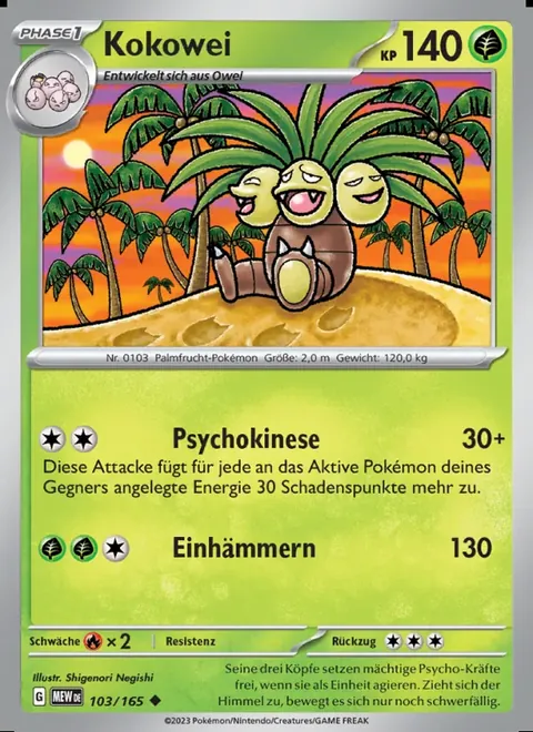 Kokowei 103/165 151 (MEW) Pokémon-Karte (Near Mint)