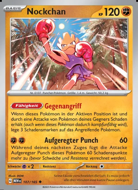 Nockchan 107/165 151 (MEW) Pokémon-Karte (Near Mint)