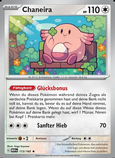 Chaneira 113/165 151 (MEW) Pokémon-Karte (Near Mint)
