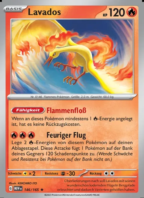 Lavados 146/165 151 (MEW) Pokémon-Karte (Near Mint)