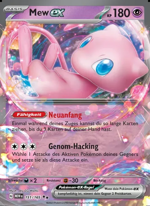 Mew-ex 151/165 151 (MEW) Pokémon-Karte (Near Mint)