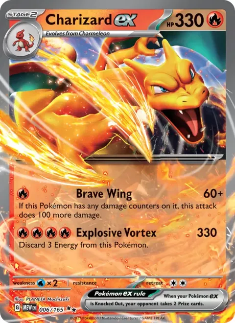 Charizard ex 006/165 151 (MEW) Pokémon card (Near Mint)