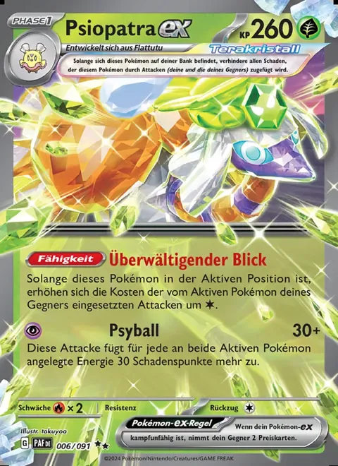 Psiopatra-ex 006/091 Paldeas Schicksale (PAF) Pokémon-Karte (Near Mint)