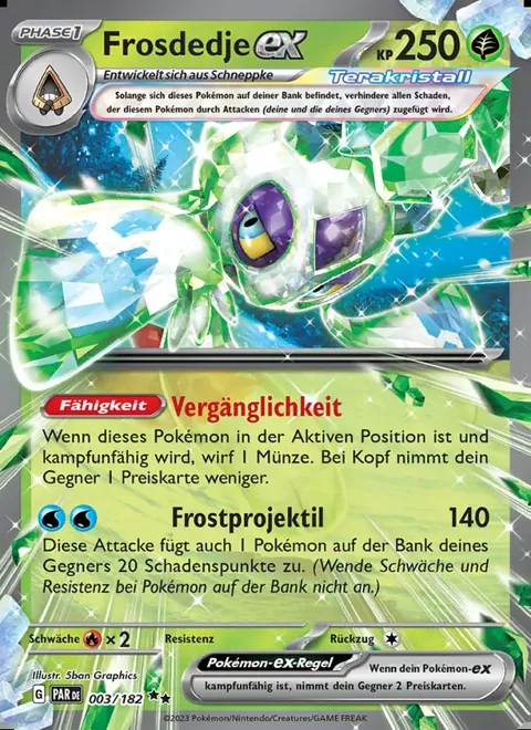 Frosdedje-ex 003/182 Paradoxrift (PAR) Pokémon-Karte (Near Mint)