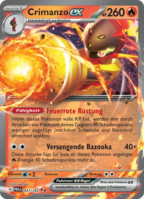 Crimanzo-ex 027/182 Paradoxrift (PAR) Pokémon-Karte (Near Mint)