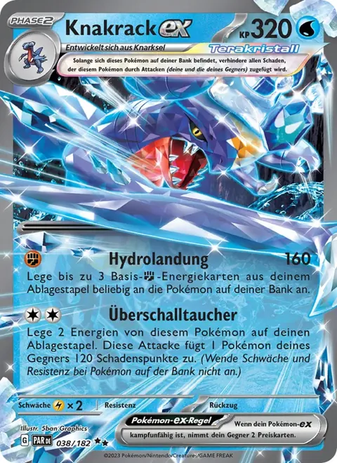 Knakrack-ex 038/182 Paradoxrift (PAR) Pokémon-Karte (Near Mint)