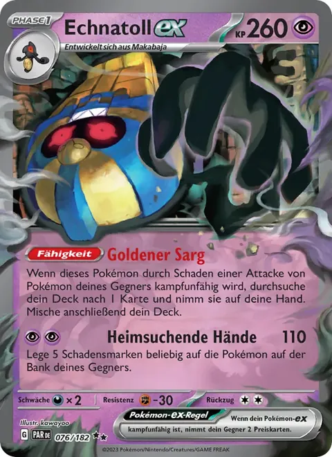 Echnatoll-ex 076/182 Paradoxrift (PAR) Pokémon-Karte (Near Mint)