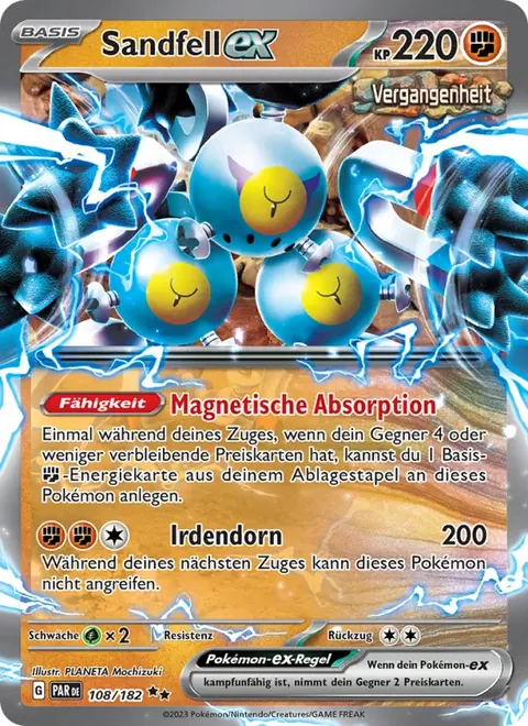 Sandfell-ex 108/182 Paradoxrift (PAR) Pokémon-Karte (Near Mint)