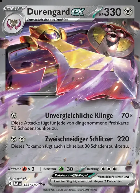 Durengard-ex 135/182 Paradoxrift (PAR) Pokémon-Karte (Near Mint)