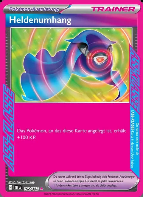 Heldenumhang 152/162 Gewalten der Zeit (TEF) Pokémon-Karte (Near Mint)