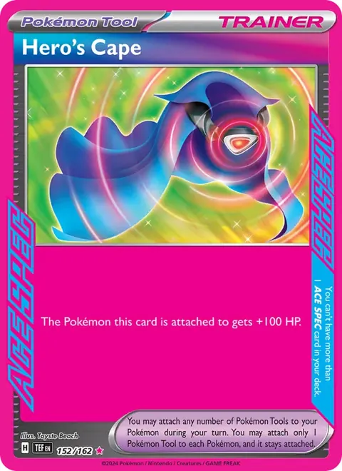 Hero's Cape 152/162 Temporal Forces (TEF) Pokémon card (Near Mint)