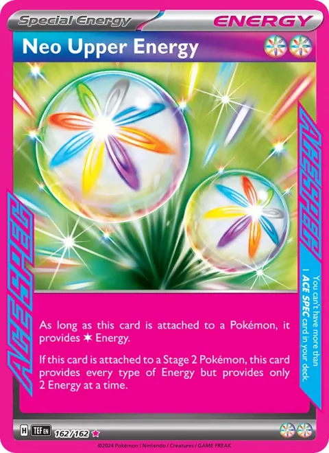 Neo Upper Energy 162/162 Temporal Forces (TEF) Pokémon card (Near Mint)