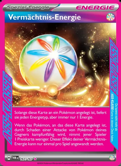 Vermächtnis-Energie 167/167 Maskerade im Zwielicht (TWM) Pokémon-Karte (Near Mint)
