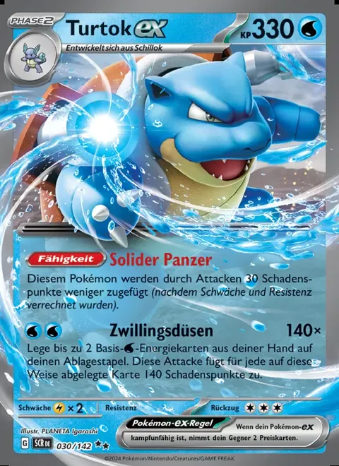 Turtok-ex 030/142 Stellarkrone (SCR) Pokémon-Karte (Near Mint)