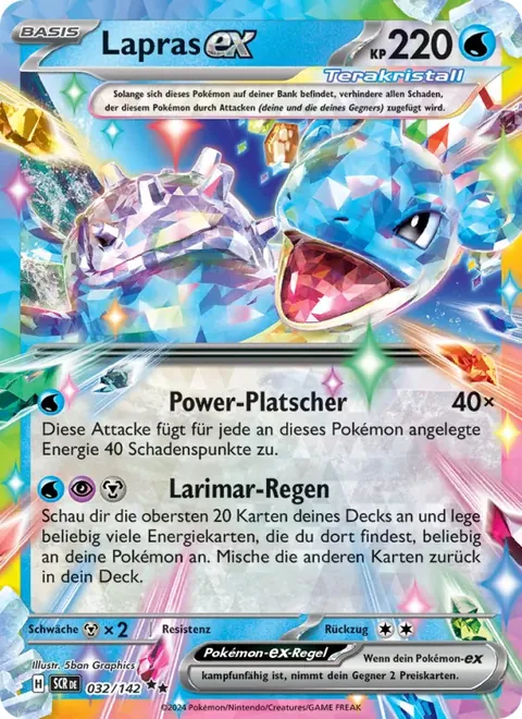 Lapras-ex 032/142 Stellarkrone (SCR) Pokémon-Karte (Near Mint)