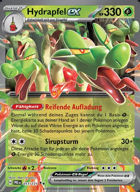 Hydrapfel-ex 011/131 Prismatische Entwicklungen (PRE) Pokémon-Karte (Near Mint)
