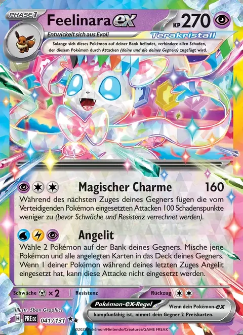 Feelinara-ex 041/131 Prismatische Entwicklungen (PRE) Pokémon-Karte (Near Mint)