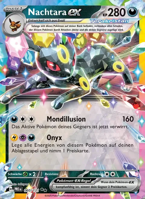 Nachtara-ex 060/131 Prismatische Entwicklungen (PRE) Pokémon-Karte (Near Mint)