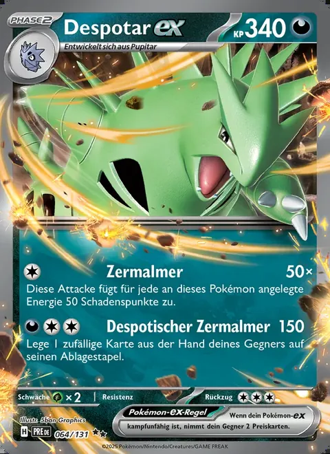 Despotar-ex 064/131 Prismatische Entwicklungen (PRE) Pokémon-Karte (Near Mint)