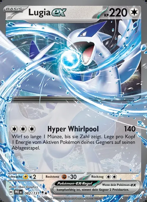 Lugia-ex 082/131 Prismatische Entwicklungen (PRE) Pokémon-Karte (Near Mint)