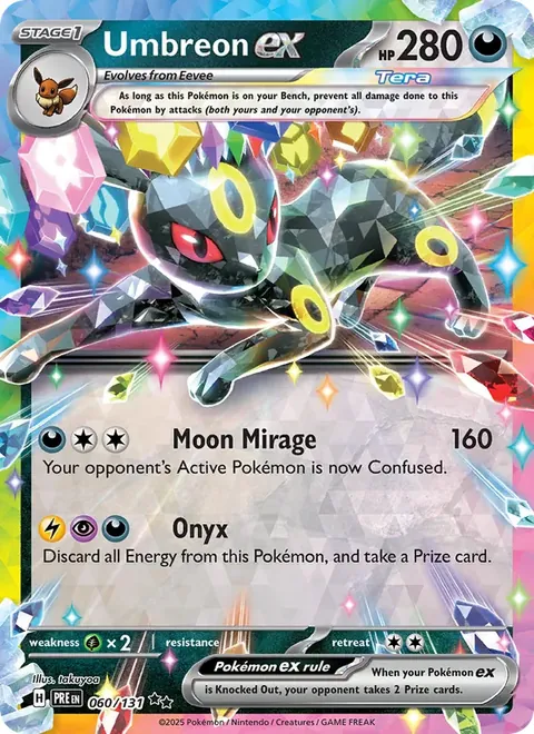 Umbreon ex 060/131 Prismatic Evolutions (PRE) Pokémon card (Near Mint)