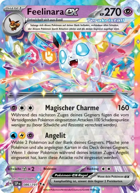Feelinara-ex 086/191 Stürmische Funken (SSP) Pokémon-Karte (Near Mint)