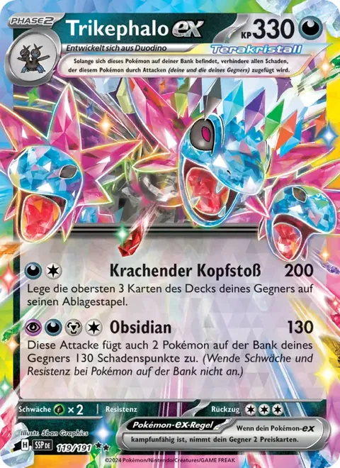 Trikephalo-ex 119/191 Stürmische Funken (SSP) Pokémon-Karte (Near Mint)