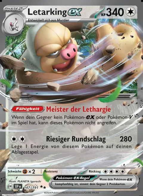 Letarking-ex 147/191 Stürmische Funken (SSP) Pokémon-Karte (Near Mint)