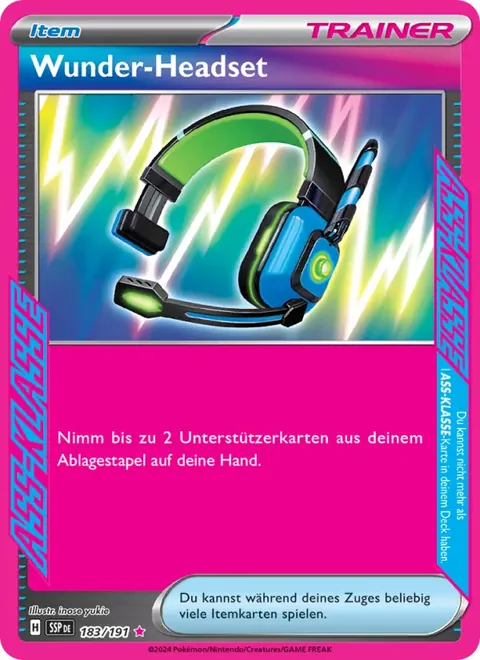 Wunder-Headset 183/191 Stürmische Funken (SSP) Pokémon-Karte (Near Mint)