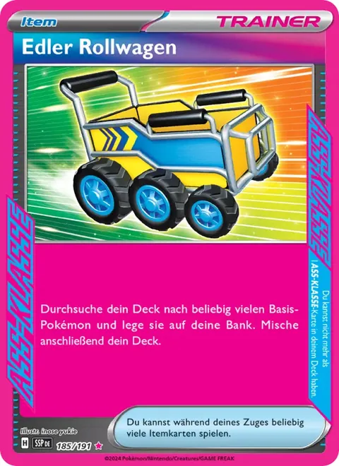 Edler Rollwagen 185/191 Stürmische Funken (SSP) Pokémon-Karte (Near Mint)