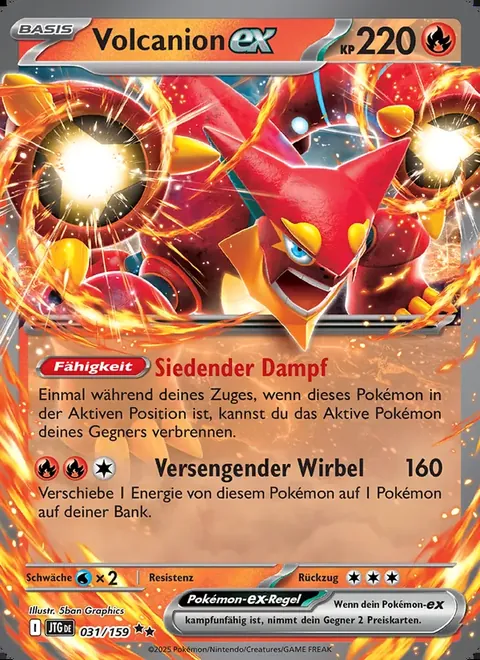 Volcanion-ex 031/159 Reisegefährten (JTG) Pokémon-Karte (Near Mint)