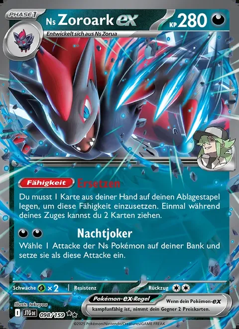 Ns Zoroark-ex 098/159 Reisegefährten (JTG) Pokémon-Karte (Near Mint)