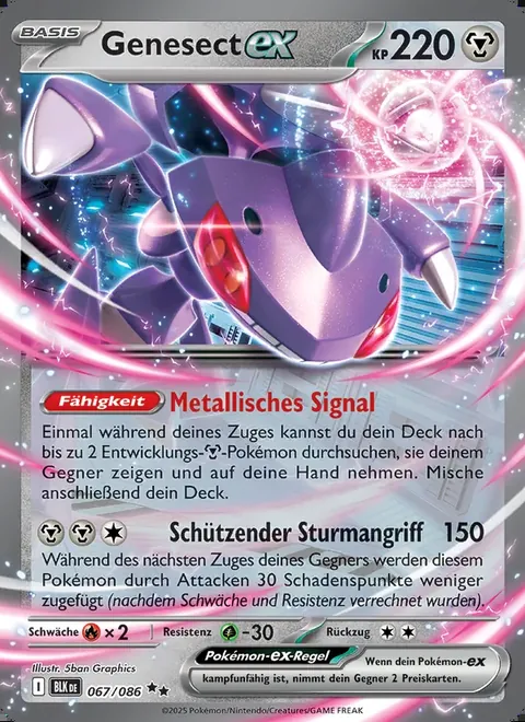 Genesect-ex 067/086 Schwarze Blitze (BLK) Pokémon-Karte (Near Mint)