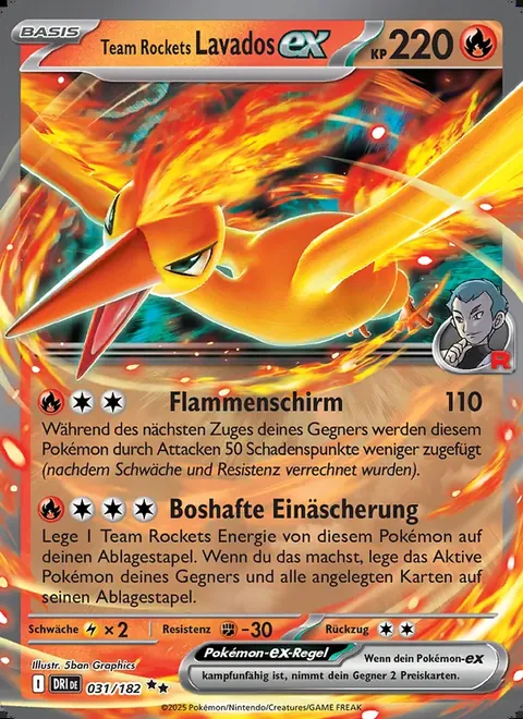 Team Rockets Lavados-ex 031/182 Ewige Rivalen (DRI) Pokémon-Karte (Near Mint)