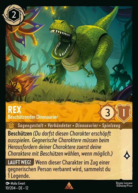 Rex - Beschützender Dinosaurier #010 Unbekannte Wildnis Disney Lorcana-Karte (Near Mint)