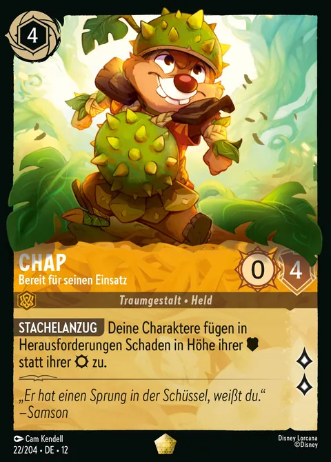 Chap - Bereit für seinen Einsatz #022 Unbekannte Wildnis Disney Lorcana-Karte (Near Mint)