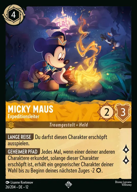 Micky Maus - Expeditionsleiter #026 Unbekannte Wildnis Disney Lorcana-Karte (Near Mint)