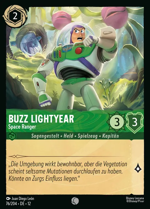 Buzz Lightyear - Space Ranger #076 Unbekannte Wildnis Disney Lorcana-Karte (Near Mint)