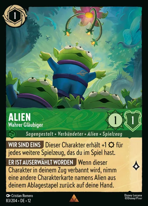 Alien - Wahrer Gläubiger #083 Unbekannte Wildnis Disney Lorcana-Karte (Near Mint)