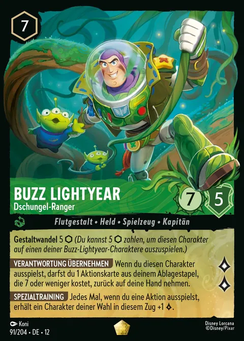 Buzz Lightyear - Dschungel-Ranger #091 Unbekannte Wildnis Disney Lorcana-Karte (Near Mint)