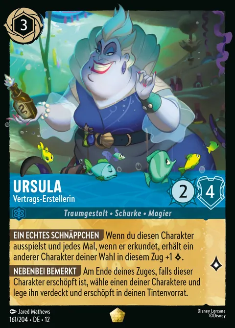 Ursula - Vertrags-Erstellerin #161 Unbekannte Wildnis Disney Lorcana-Karte (Near Mint)