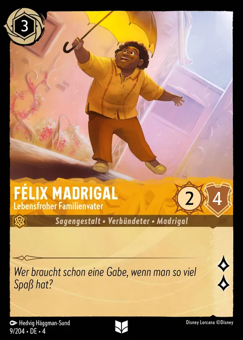 Félix Madrigal - Lebensfroher Familienvater #009 Ursulas Rückkehr Disney Lorcana-Karte (Near Mint)